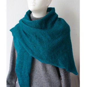 Your desired color delicate triangular shawl made of mohair & silk / mohair silk shawl, scarf, cloth image 10