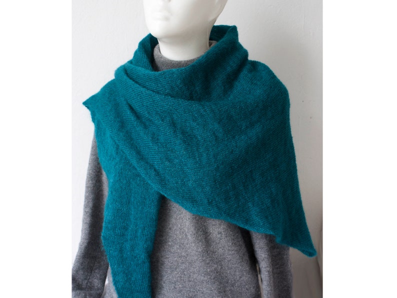 Ihre Wunschfarbe zartes Dreieckstuch aus Mohair & Seide / mohair silk shawl, scarf, cloth Bild 10