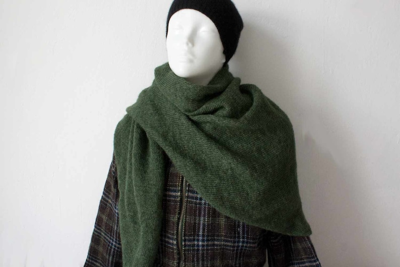 Ihre Wunschfarbe zartes Dreieckstuch aus Mohair & Seide / mohair silk shawl, scarf, cloth Bild 7