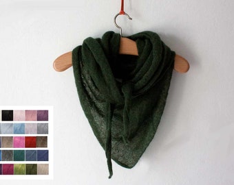 Ihre Wunschfarbe - zartes Dreieckstuch aus Mohair & Seide  / mohair silk shawl, scarf, cloth