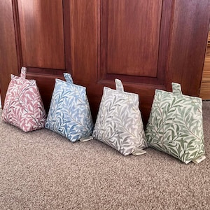 Filled doorstop, William Morris fabric doorstop, doorstopper,