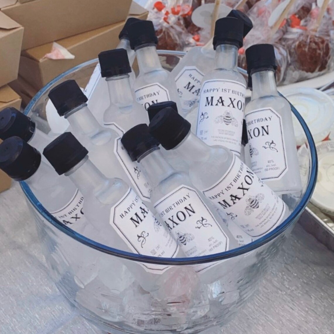 Quantity 12 Mini Patron Birthday Shot Bottle Labels Etsy