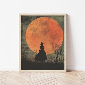 Spooky Witch Print, Halloween print, Witch Print, halloween decor, witch decor, practical magic decor, witchy print, spooky decor, full moon