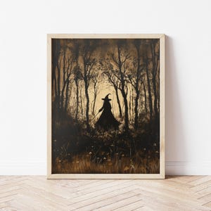 Spooky Witch Print, Halloween print, Witch Print, halloween decor, witch decor, practical magic decor, witchy print, spooky decor, full moon