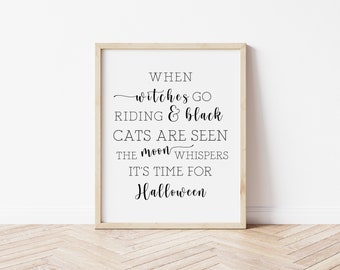 halloween quote, witches quote, time for halloween, halloween wall art, halloween printable, spooky  art, halloween decor, halloween