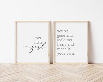 Mis impresiones de niñas, decoración de la guardería de la niña, decoración de la habitación de la niña, robó mi corazón, impresiones de la habitación de la niña, habitación de la niña, impresiones de la guardería, jack Johnson