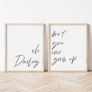 Swiftie, don&#39;t grow up signs, nursery decor, little girls room, little boy room, darling sign