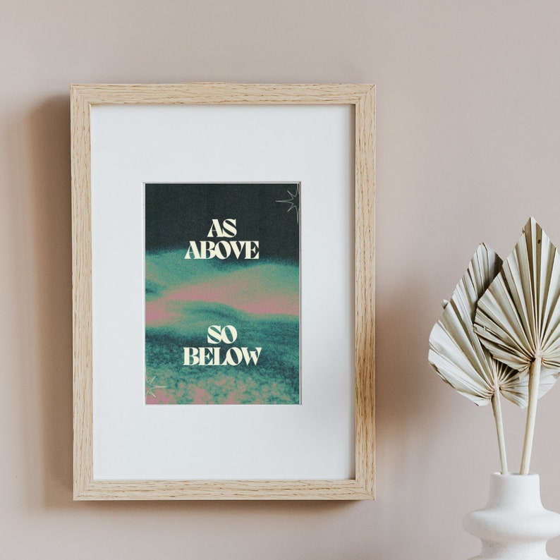 As Above so Below PRINTABLE / as Above so Below Art Print Spiritual Art