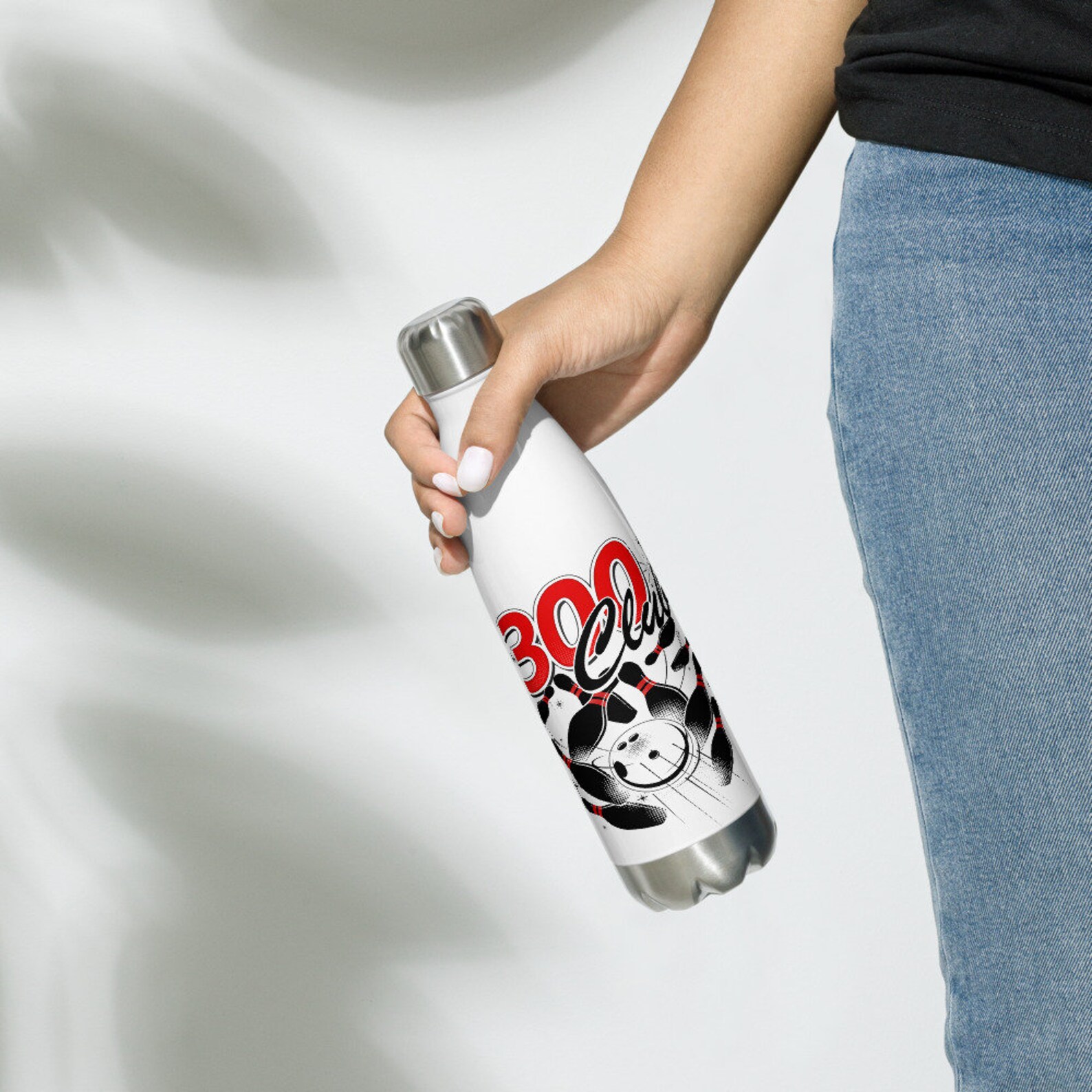 300 Club Perfect Score Bowling Botella De Agua De Acero Etsy Espa a