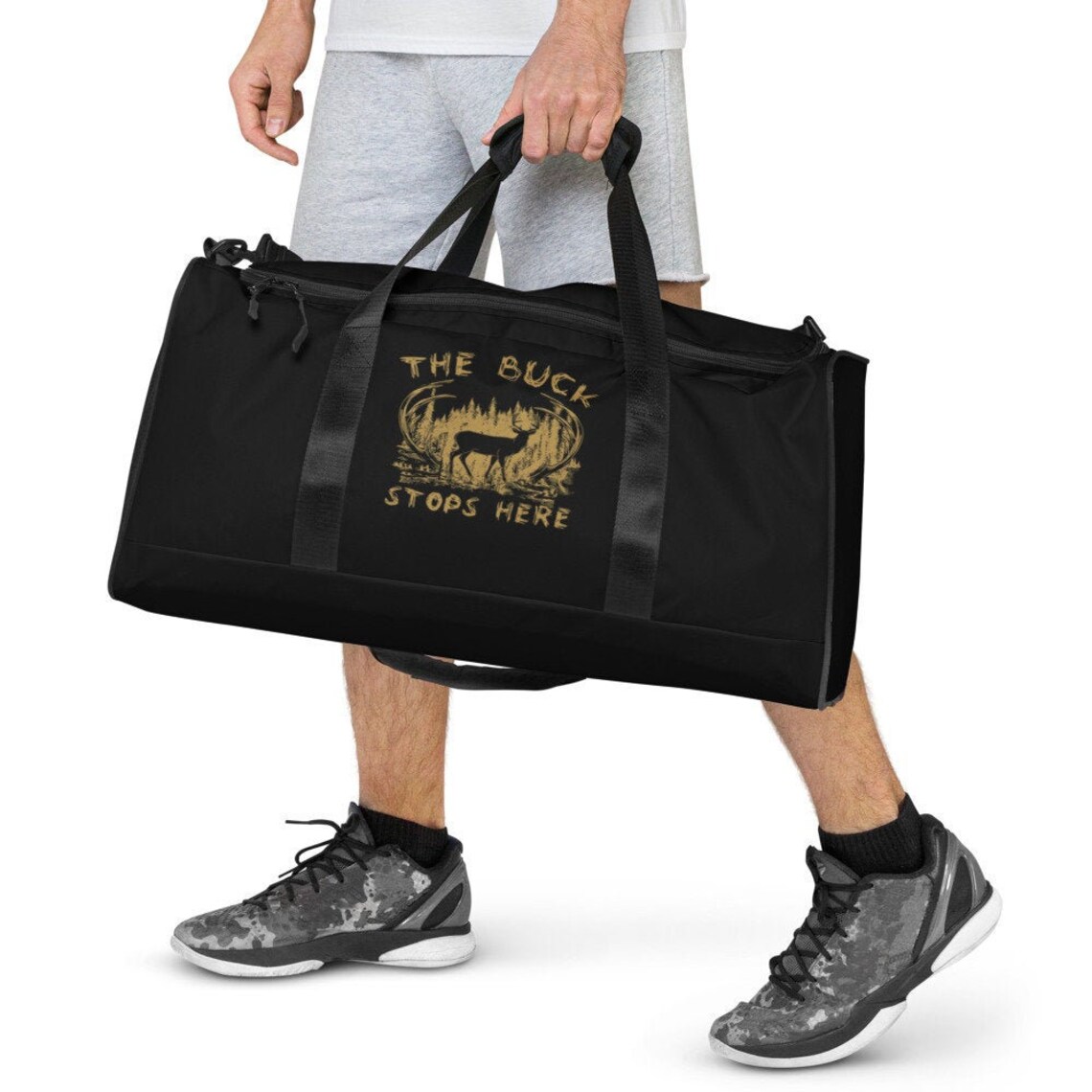 The Buck Stops Here Deer Hunting Duffle Bag Gearbag Etsy