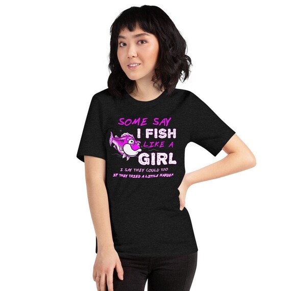 Buy Funny Fish Like A Girl Short-sleeve Women's Fishing Unisex T-shirt  Online in India 