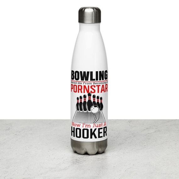 16 oz Bowling Shaped Stainless Steel Water Bottle