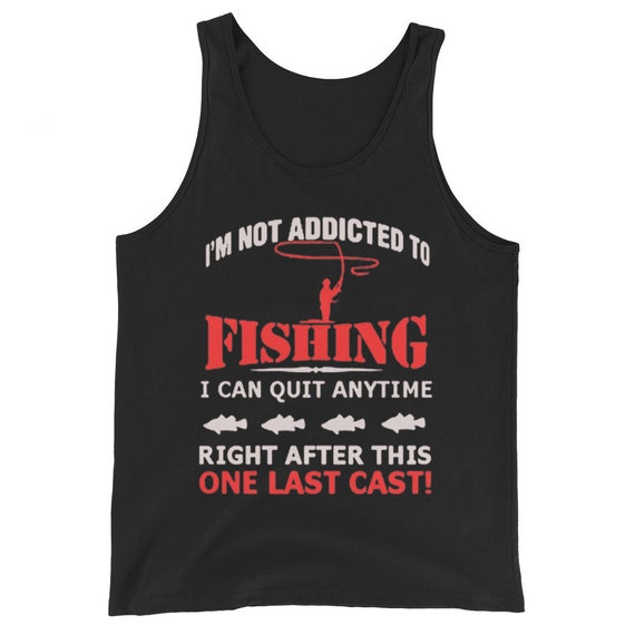 Funny Fishing Addiction Men's Women's Unisex Tank Top Shirt 