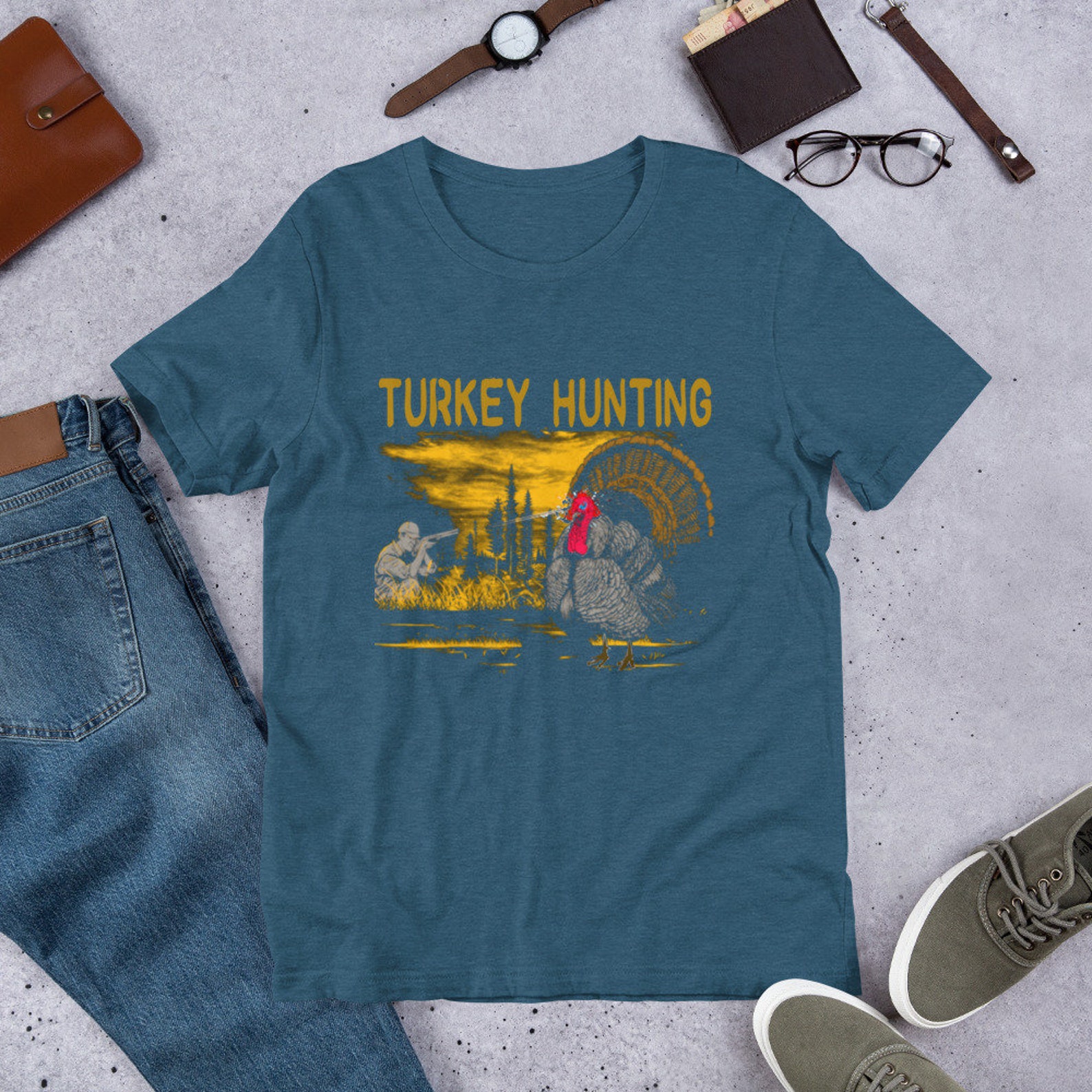 Turkey Hunting Retro Shortsleeve Unisex Tshirt Etsy