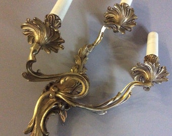 LAMPE EN LAITON 3-flammeuse