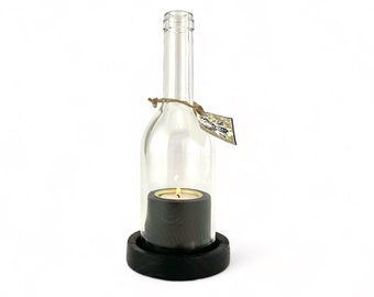 Wine lantern " Deluxe " , base 2, medium bottle, ebony colour