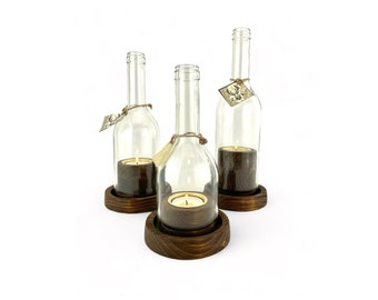 Wine lantern set of 3 "Deluxe", rosewood