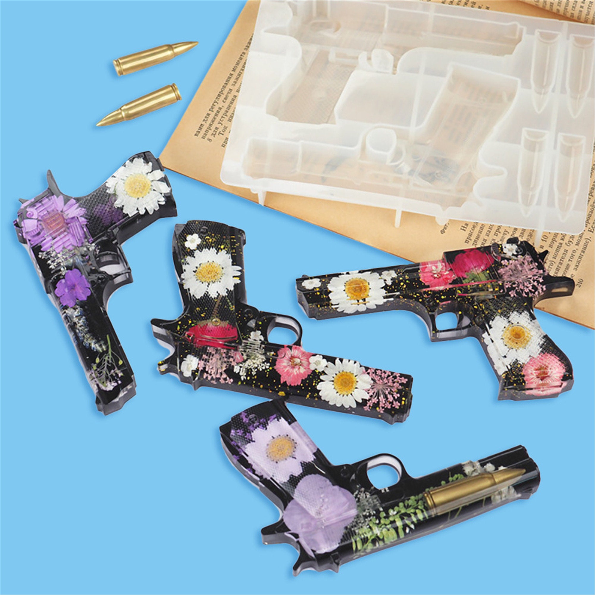 Resin Gun Molds Actvty Pistol Bullet Epoxy Casting Molds for Etsy