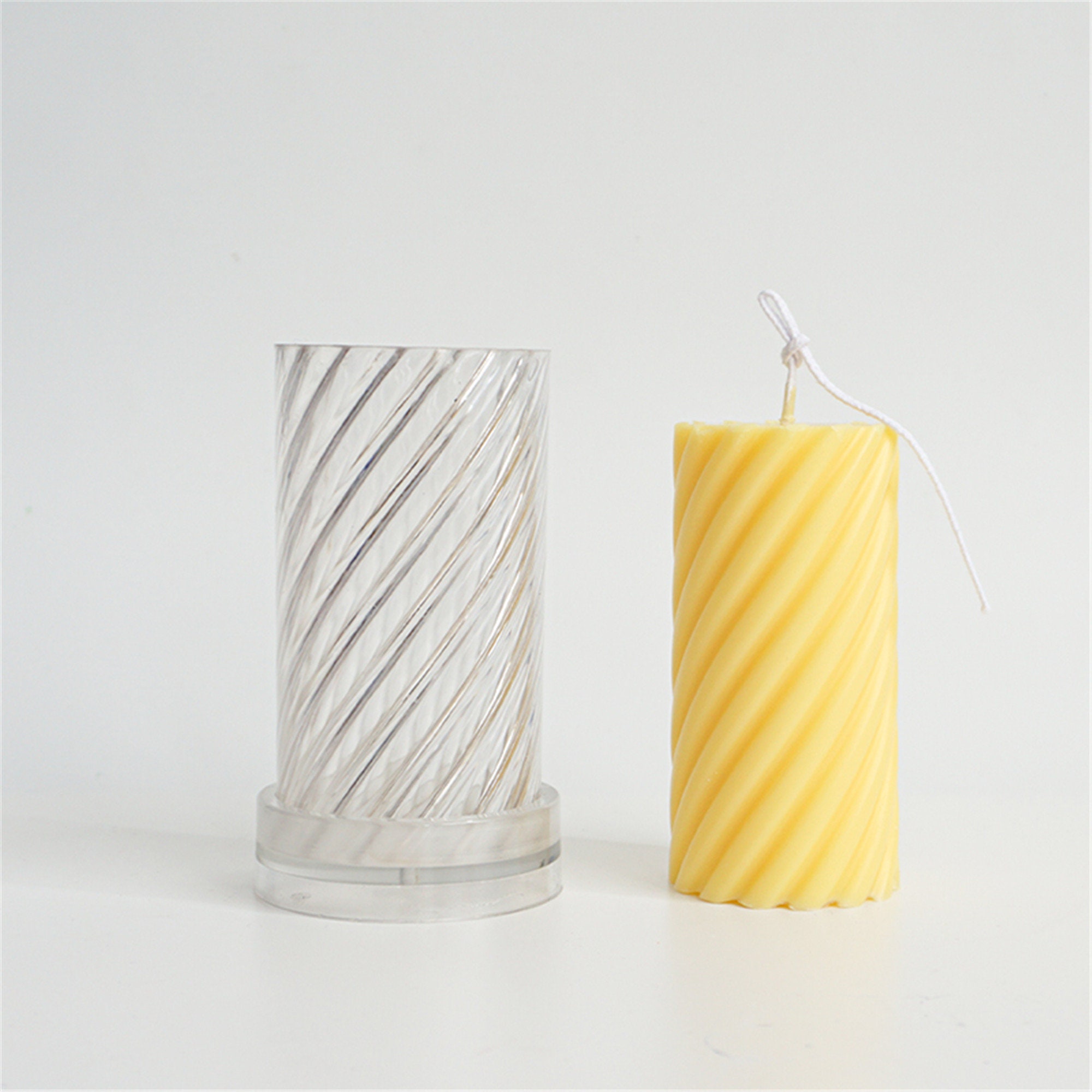 Round spiral candle mold scented candle plastic candle mold Etsy