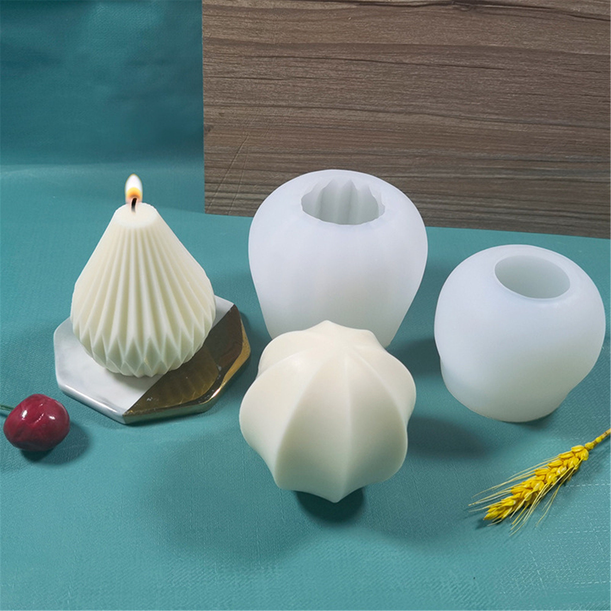 Geometric Shape Candle Mold Diamond Candle Mold Spherical Etsy