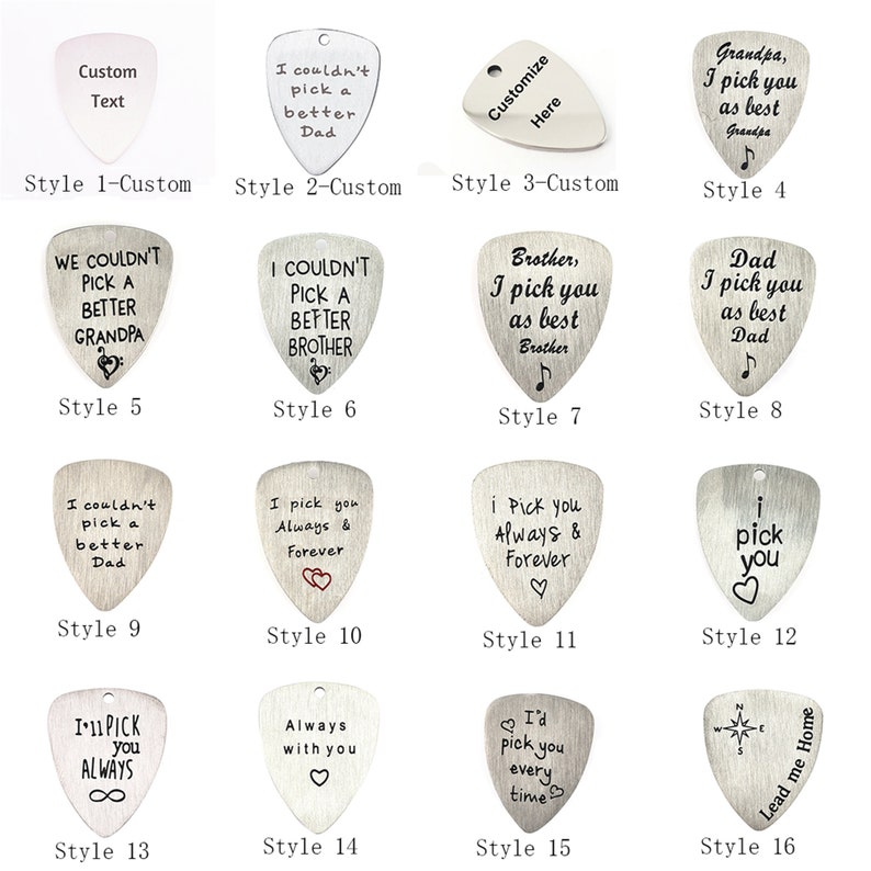 Customized Guitar Picks Personalized Pick Engraved Guitar Etsy