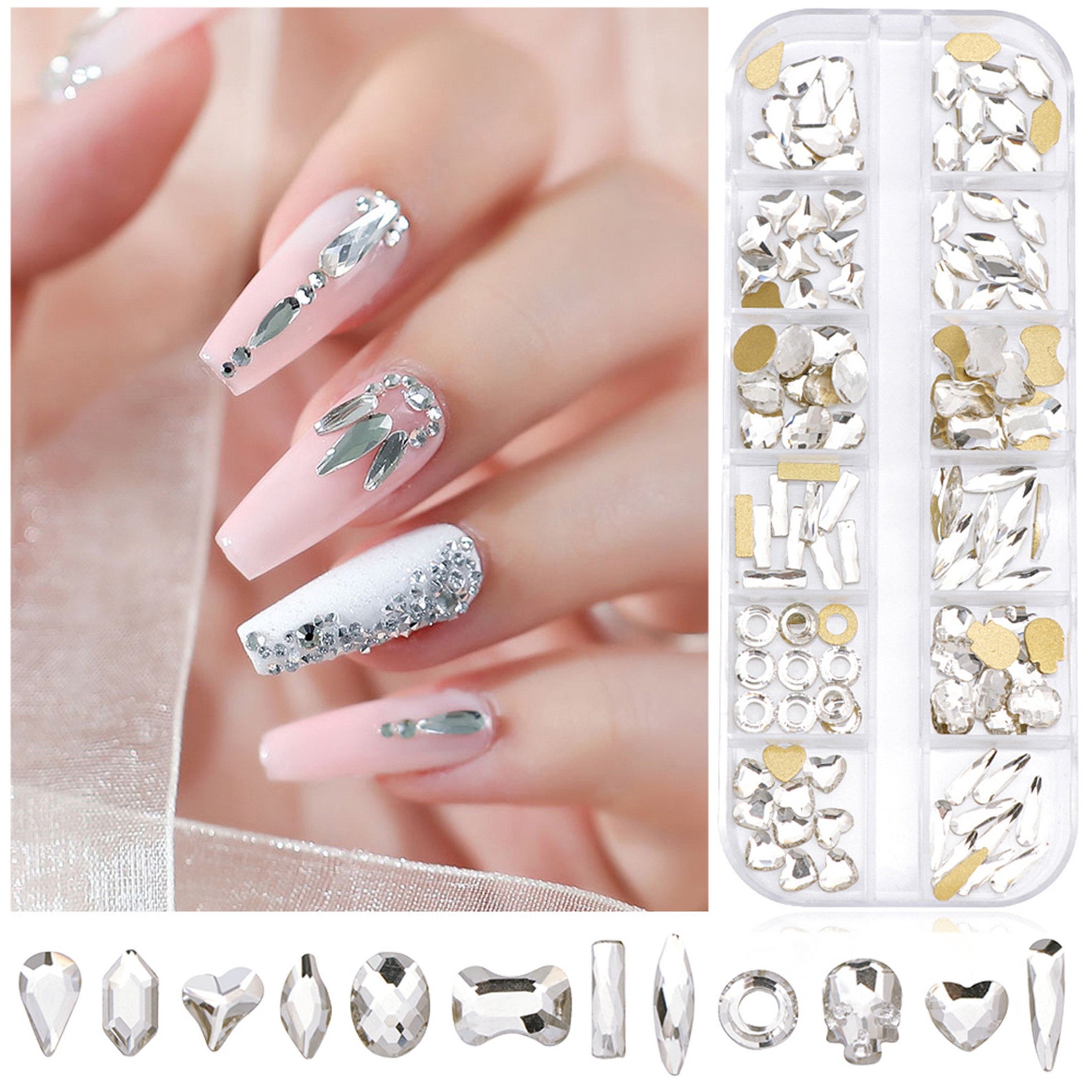 Resin Mold Filings DIY Rhinestone Crystal Fills for Nail Art Etsy