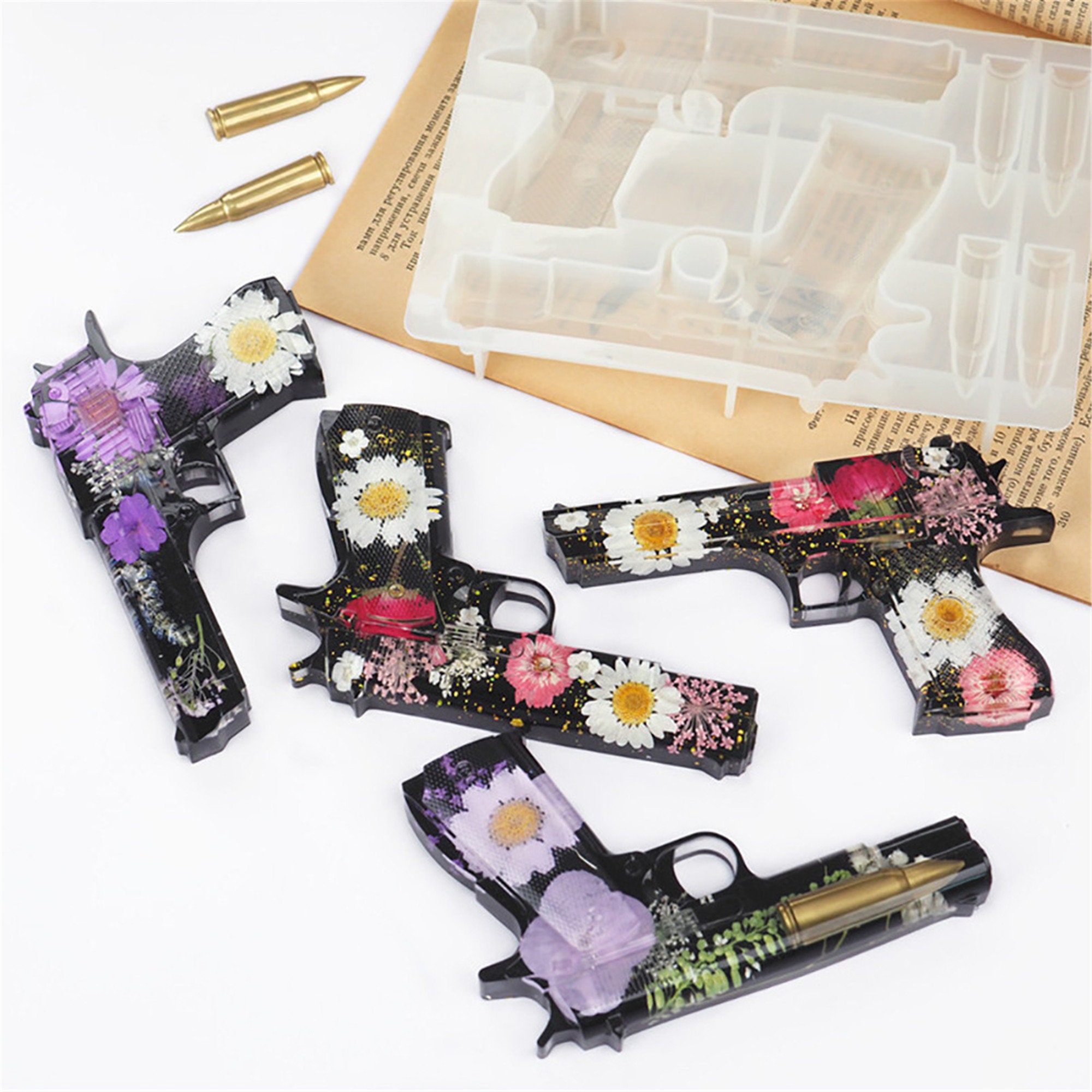 Resin Gun Molds Actvty Pistol Bullet Epoxy Casting Molds for Etsy