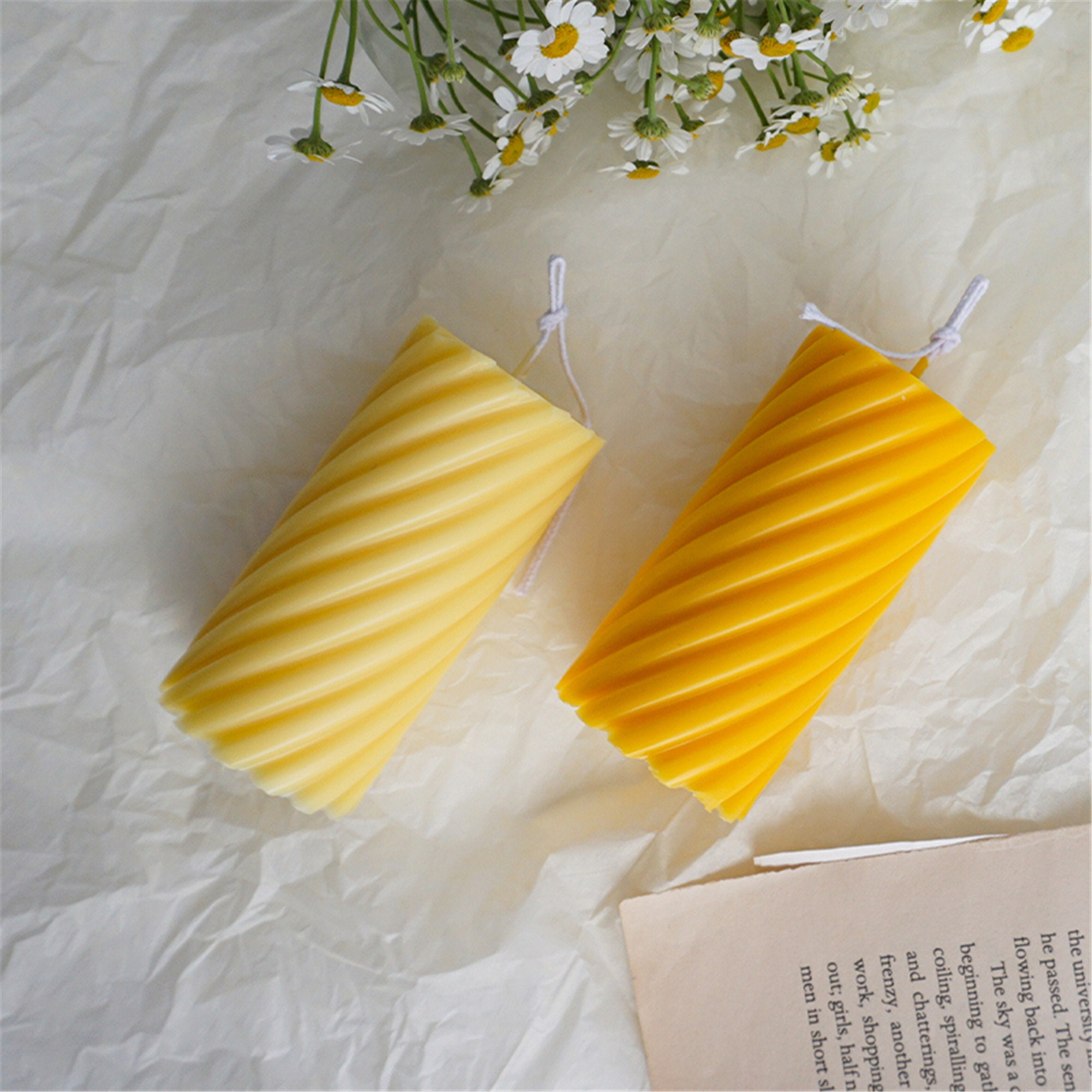 Round spiral candle mold scented candle plastic candle mold Etsy