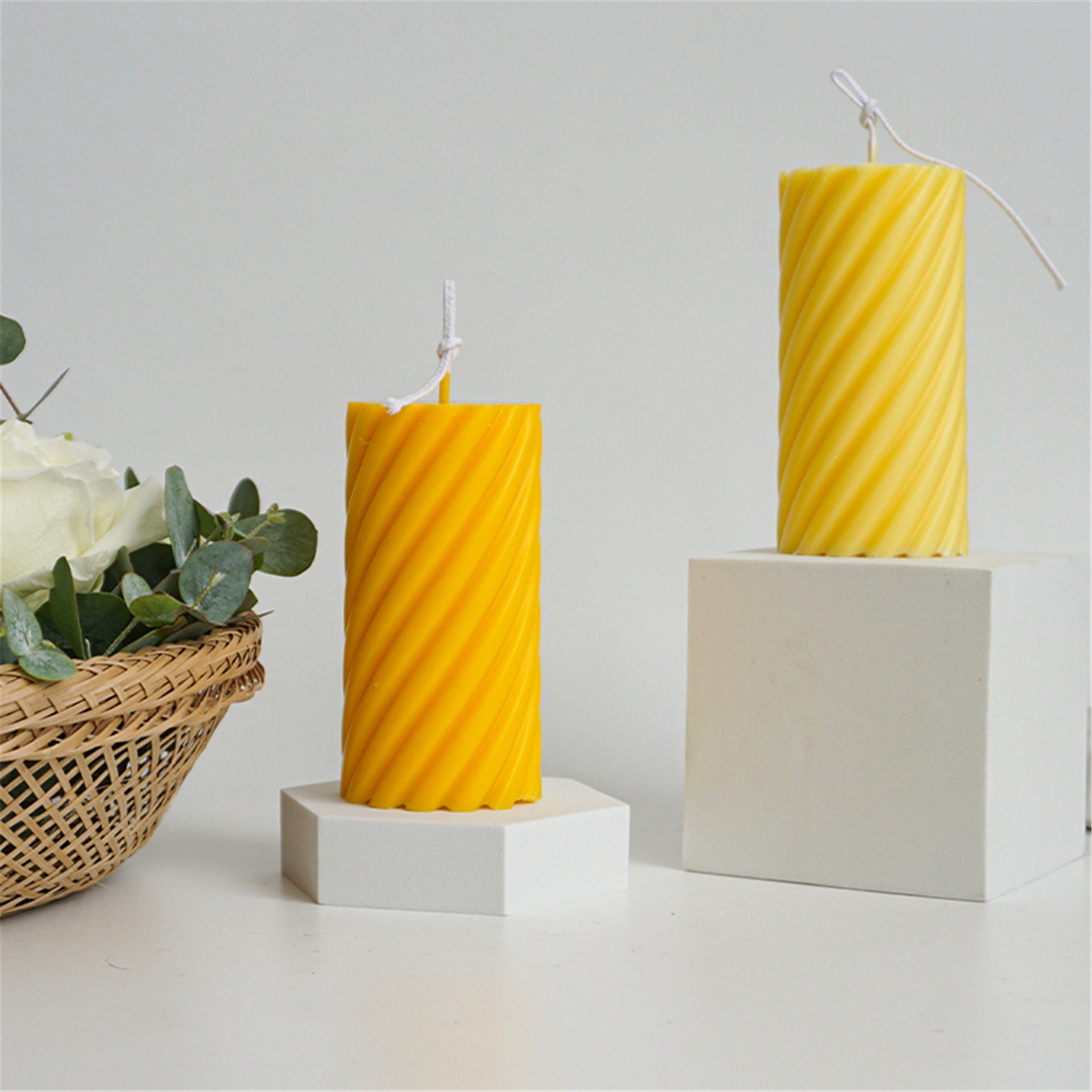 Round spiral candle mold scented candle plastic candle mold Etsy