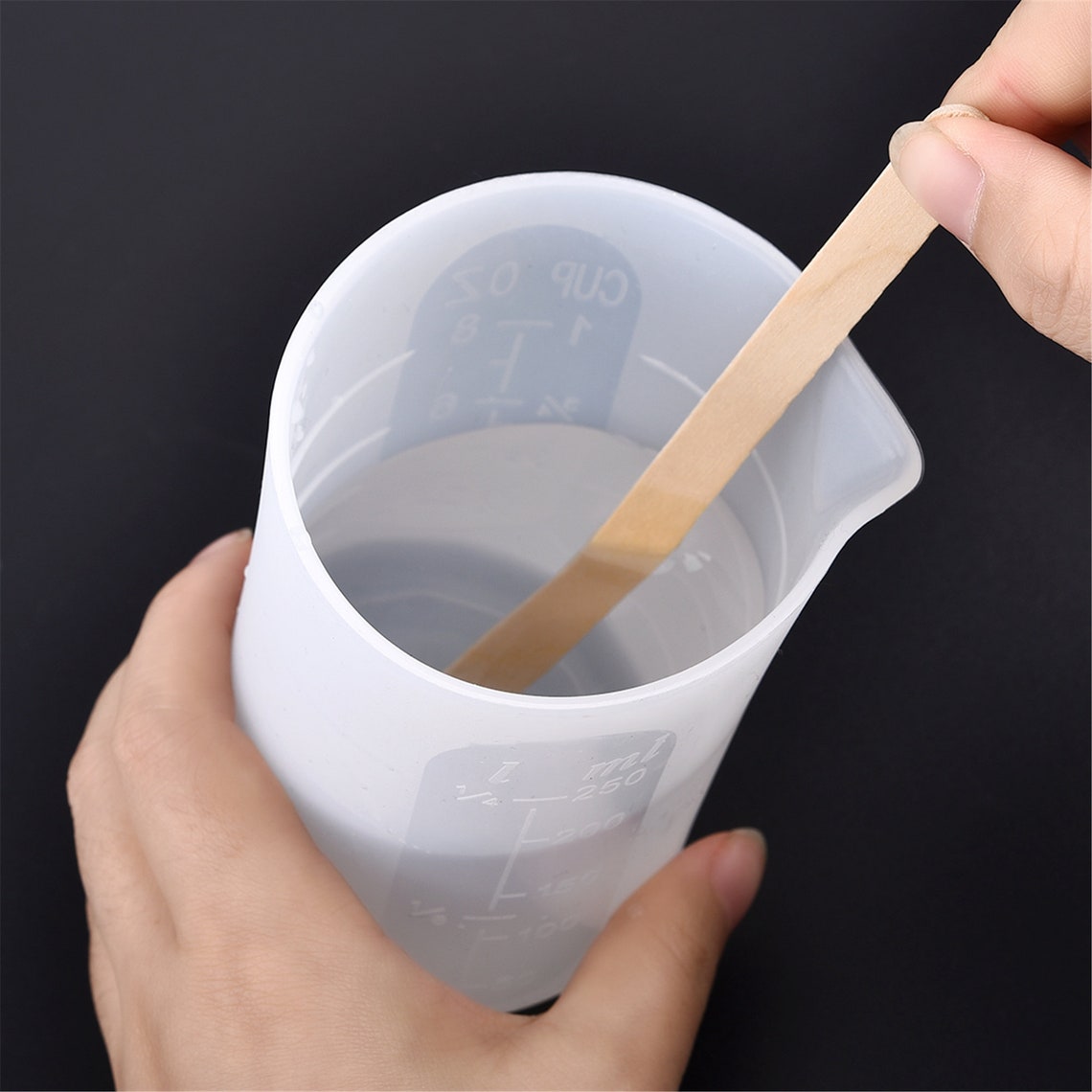100ml 250ml Silicone Measuring Cups Tool Clear Graduated Etsy