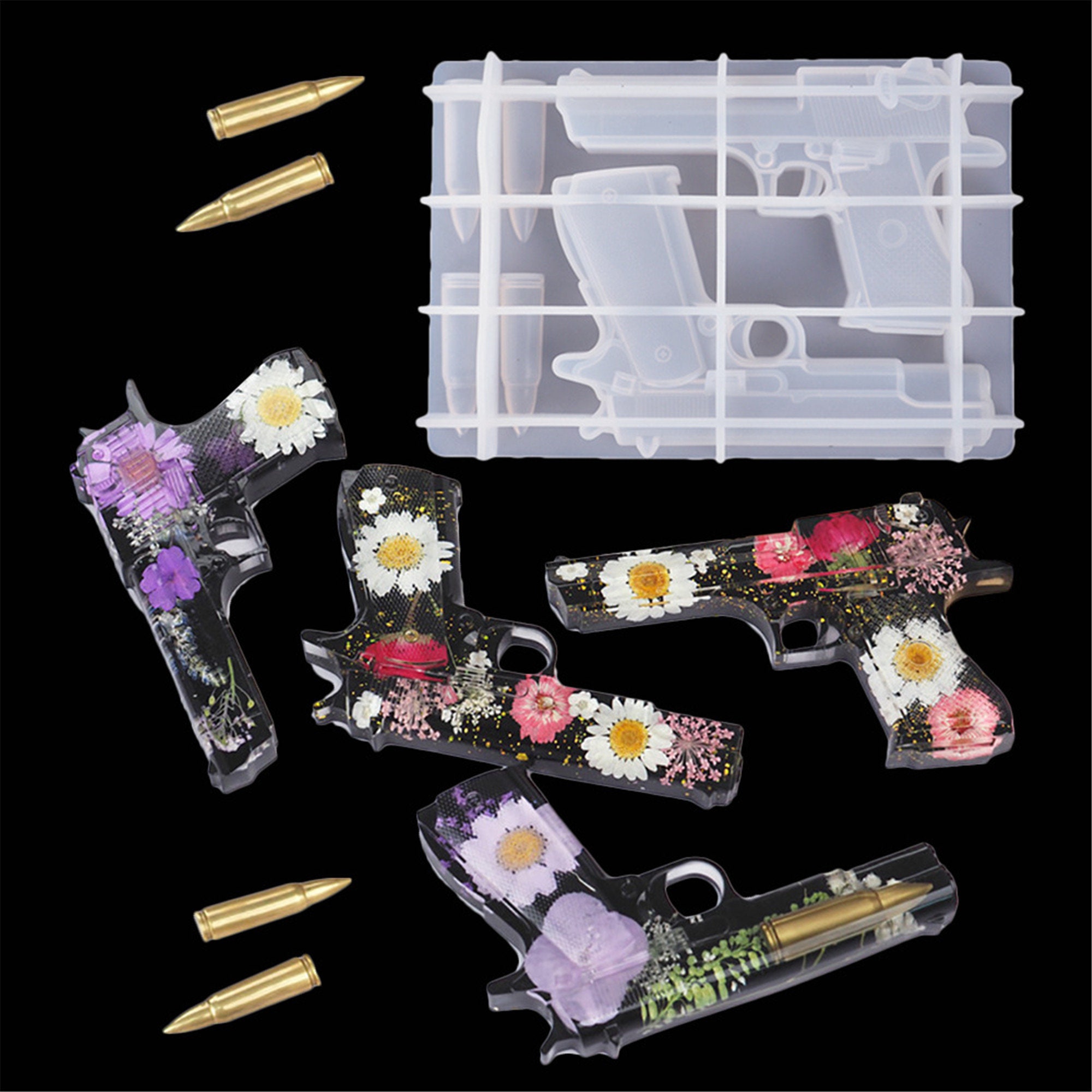 Resin Gun Molds Actvty Pistol Bullet Epoxy Casting Molds for Etsy