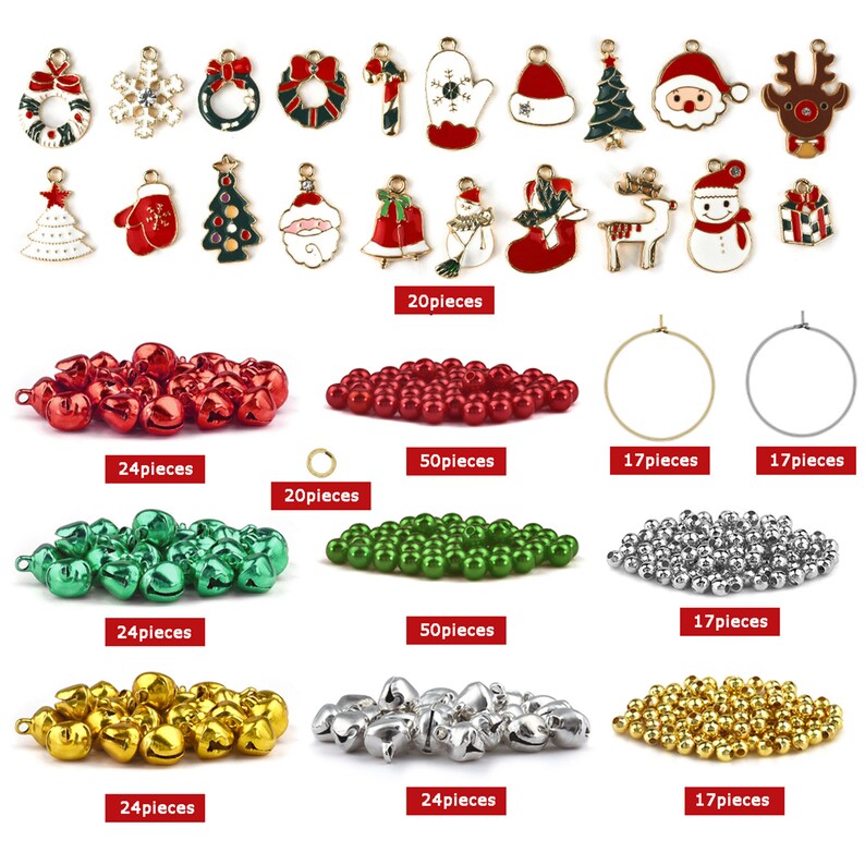 470pcs/box DIY Christmas Jewelry Making Kits Alloy Pendants Etsy
