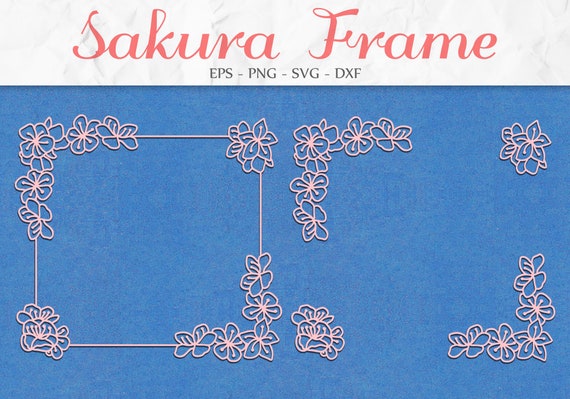 Download Cherry Blossoms Flower Frame Flowers Svg Mothers Day Svg Etsy