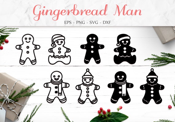Download Gingerbread Man Cookies Svg Christmas Clipart Gingerbread Etsy
