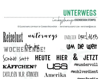 Unterwegs - Stempel Set