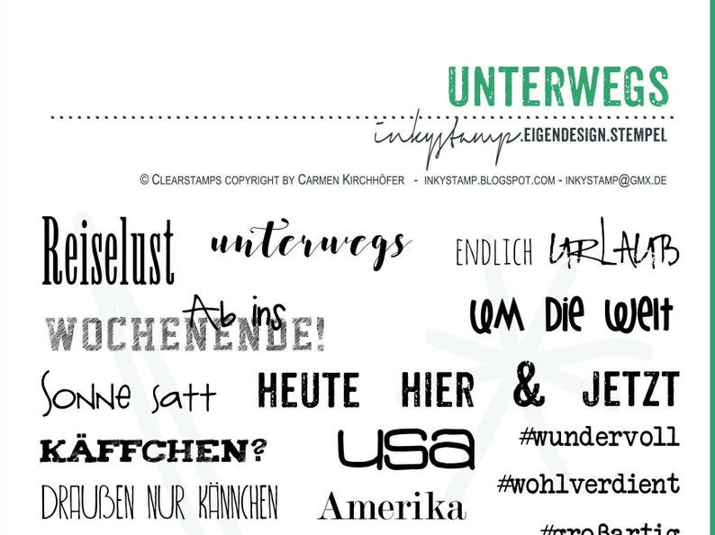 Unterwegs Stempel Set Bild 1