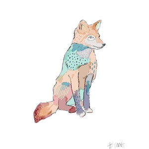 Funky Fox Downloadable Print - Etsy
