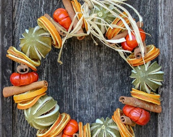 Citrus wreath, scented with orange & cinnamon essential oil