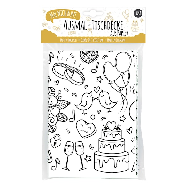 Ausmal-Tischdecke aus Papier Hochzeit, bemalbare Tischdecke Hochzeit, Kinderbeschäftigung Hochzeit, Dekoration Hochzeit, Hochzeitsspiele