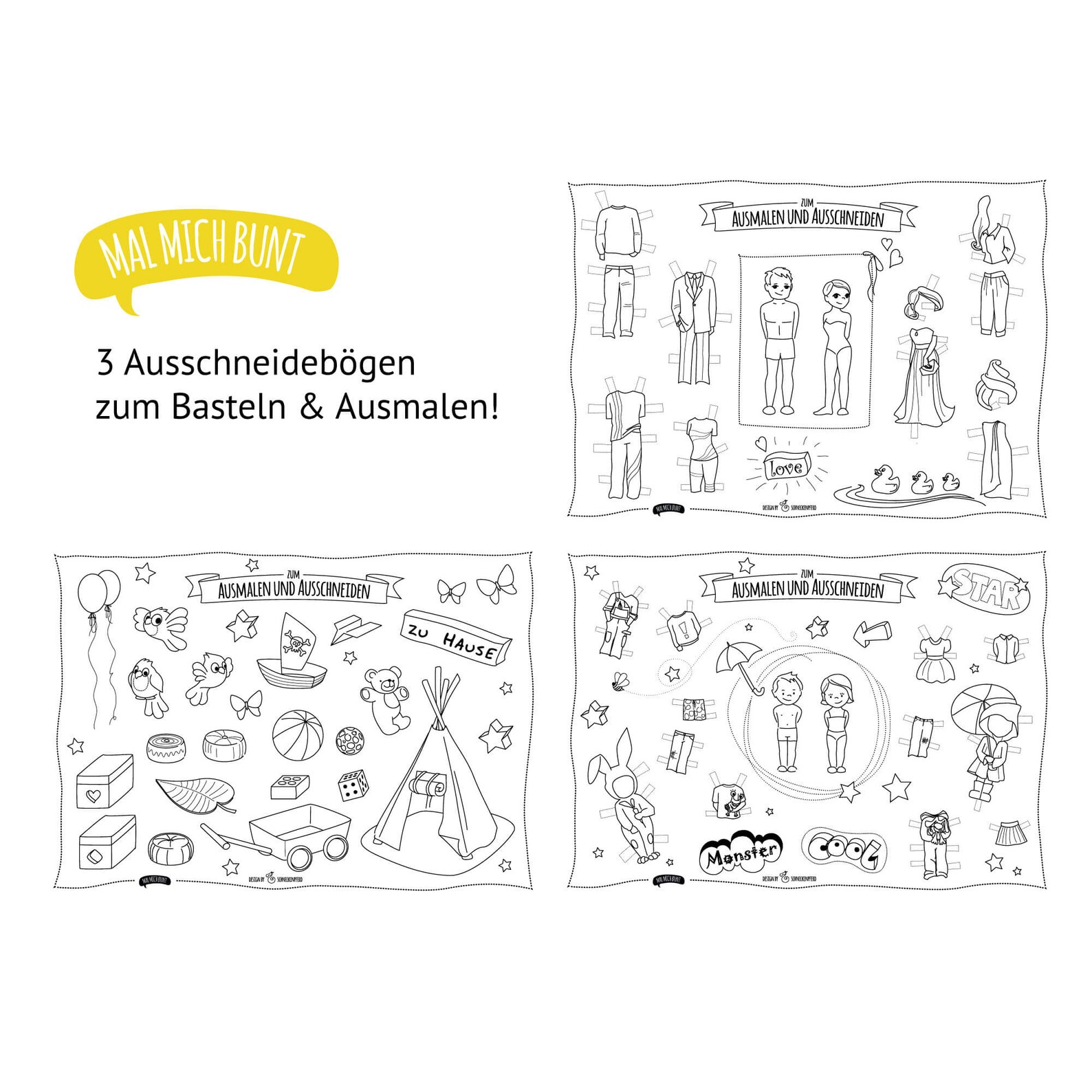 Puppenhaus Zum Ausmalen Ausmalposter Kinder Poster - Etsy