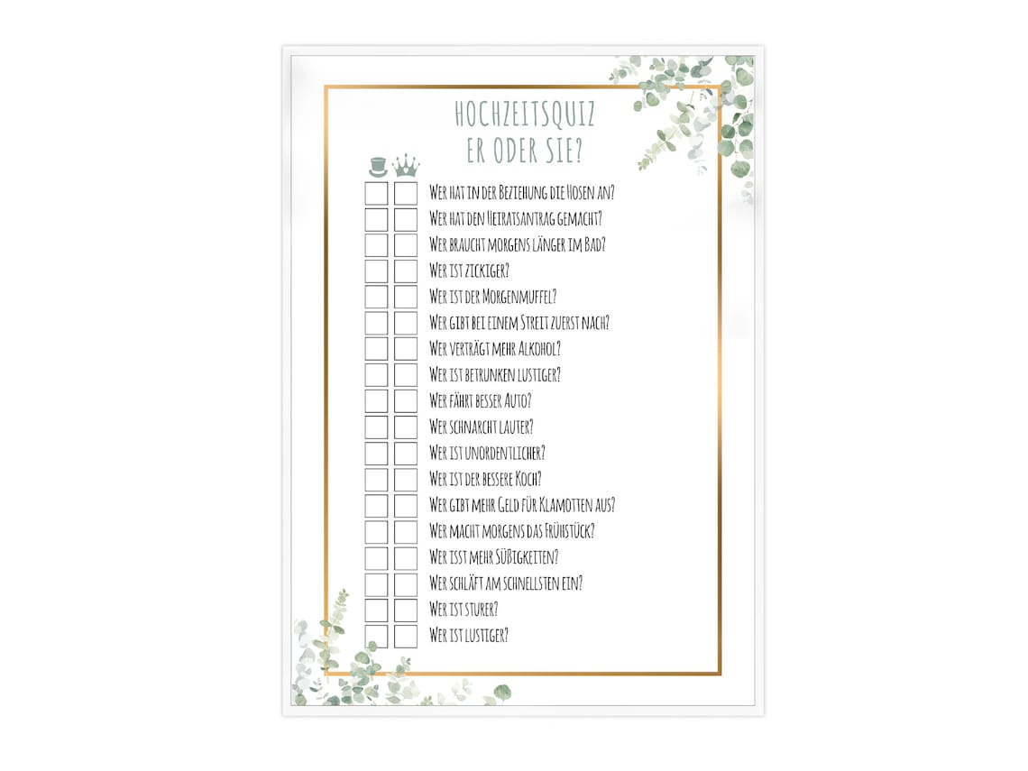 50 Karten Hochzeitsquiz Hochzeitsspiel Braut oder Bräutigam | Etsy