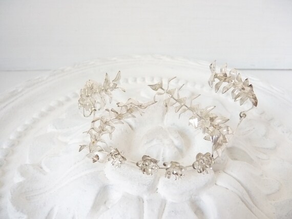 Antique bridal jewelry diadem tiara, filigree old… - image 9