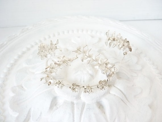 Antique bridal jewelry diadem tiara, filigree old… - image 10