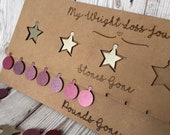 Weight loss board tracker token coins stars