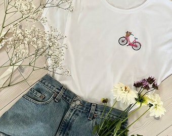 Flower bike t-shirt