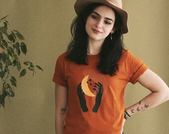 Moonhands Shirt Boho rust orange