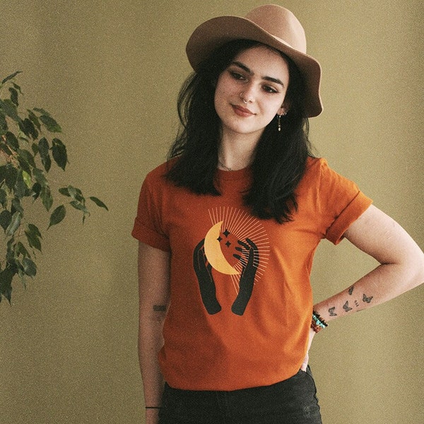 Moonhands Shirt Boho rust orange