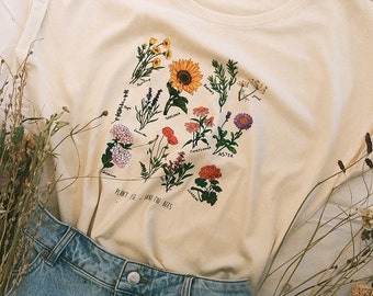 Wildblumen T-Shirt save the bees