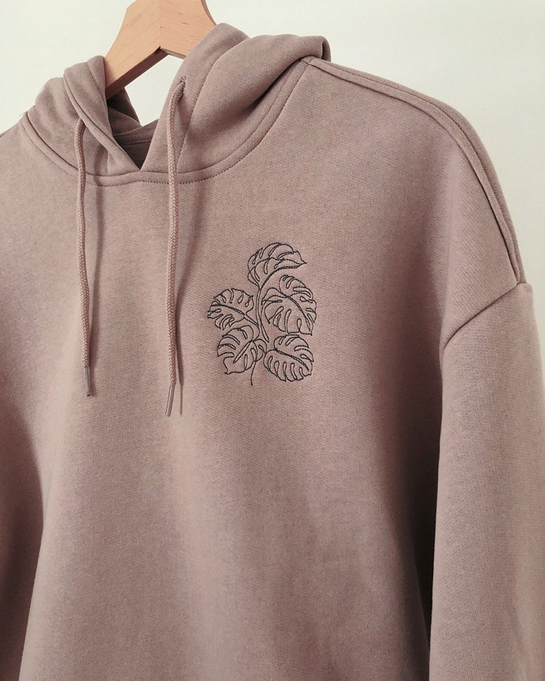 Oversized Hoody mit Monstera Stickerei Bild 6