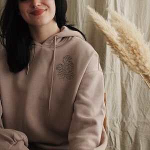 Oversized Hoody mit Monstera Stickerei Bild 1